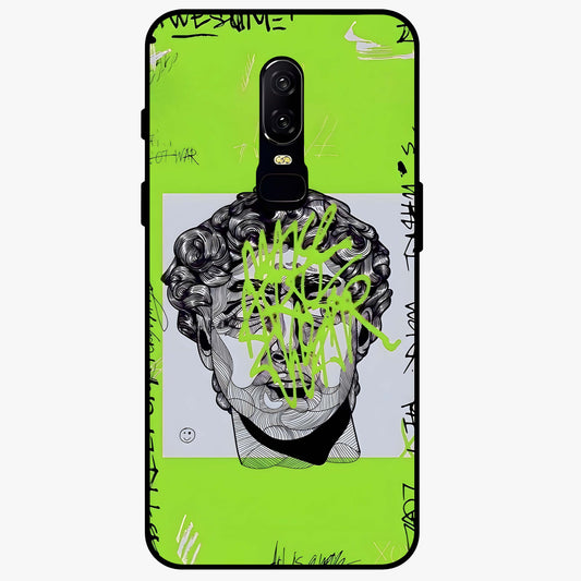 Neo Graffiti Rebellion Glass Case showing flat back view with vibrant graffiti artwork and glossy glass finish.