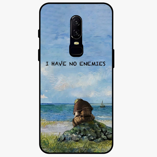 Peace Beyond War Glass Case showing flat back view with symbolic peace themed artwork and glossy glass finish.