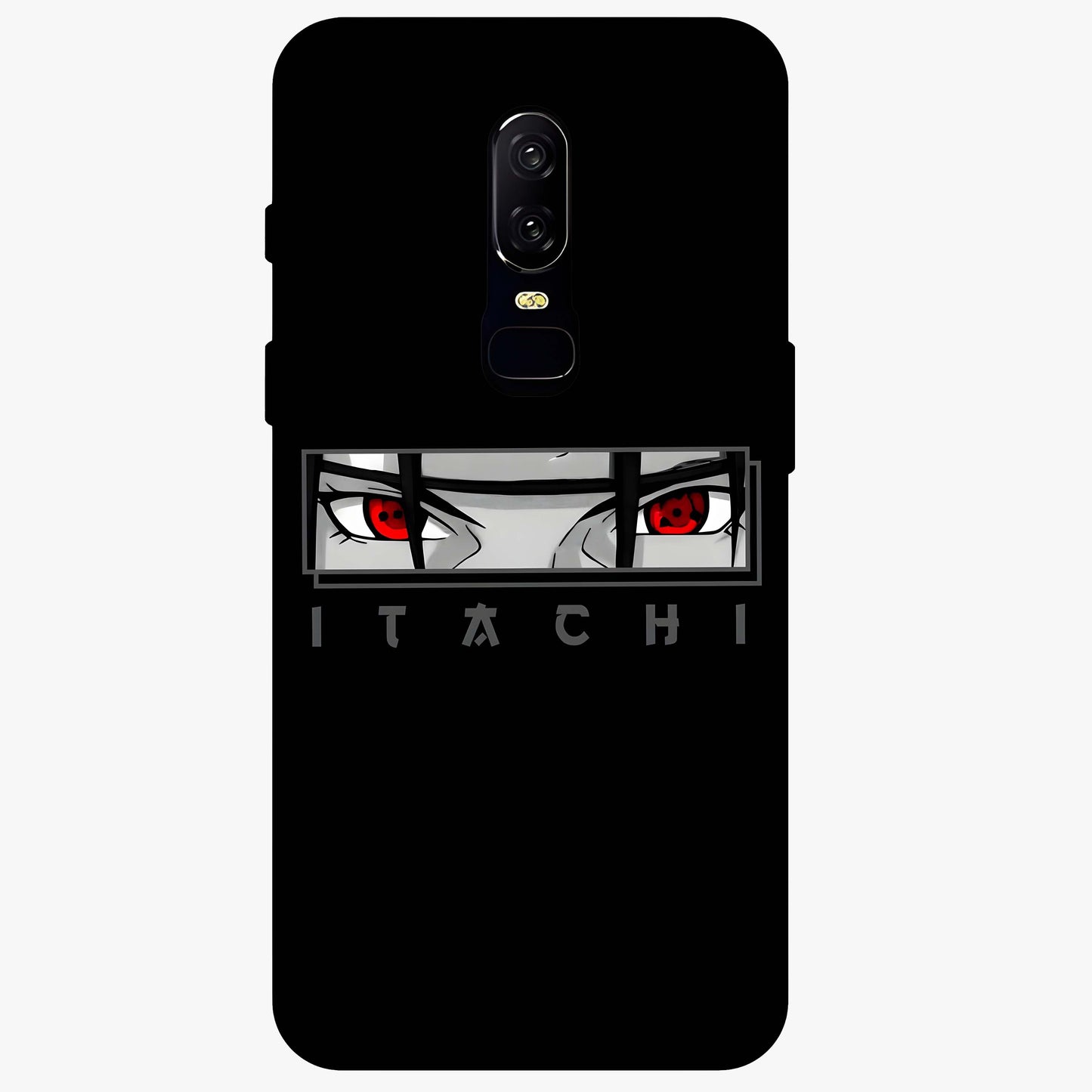 Scarlet Gaze Dominance Glass Case showing flat back view with striking red themed artwork and glossy glass finish.