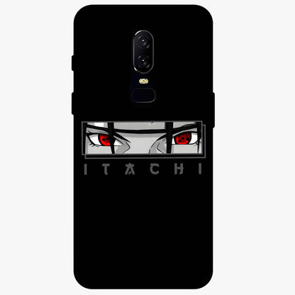 Scarlet Gaze Dominance Glass Case showing flat back view with striking red themed artwork and glossy glass finish.