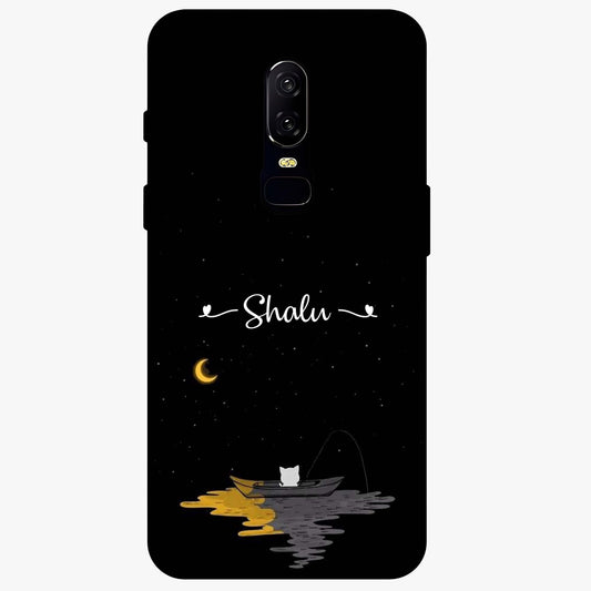 Silent Night Row Glass Case showing flat back view with calm night themed artwork and glossy glass finish.