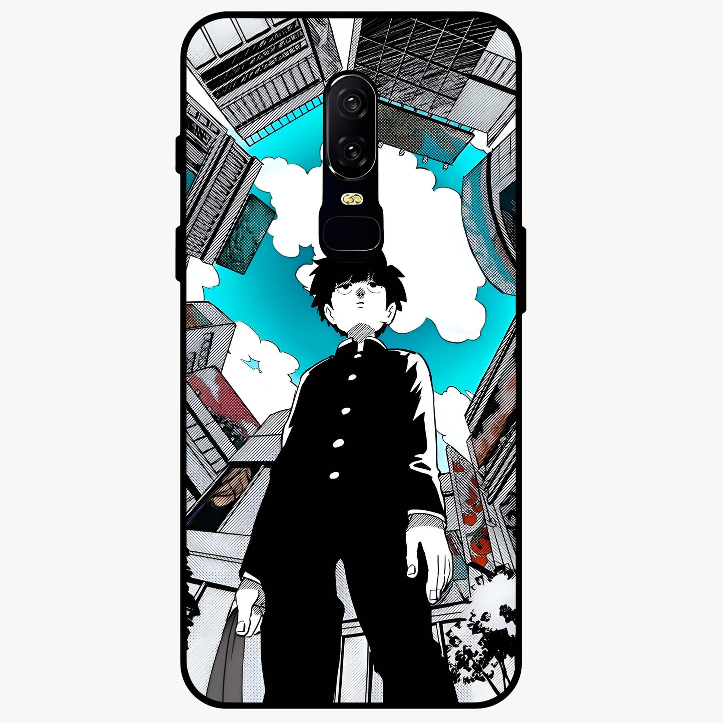 Silent Psychic Awakening Glass Case showing flat back view with mystical psychic themed artwork and glossy glass finish.