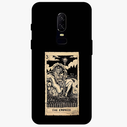 The Empress Glass Case showing flat back view with regal feminine artwork and glossy glass finish.