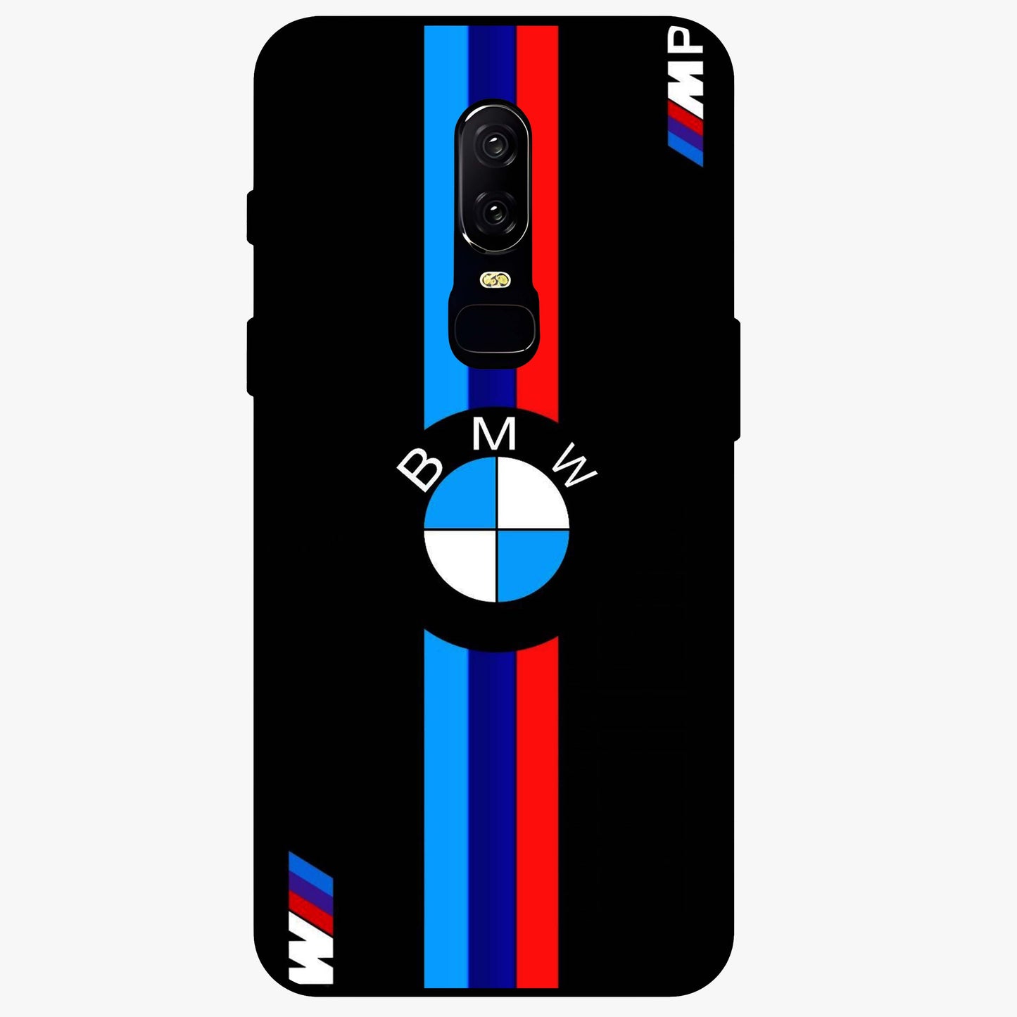 Turbo BMW Beast Glass Case showing flat back view with high performance sports car artwork and glossy glass finish.