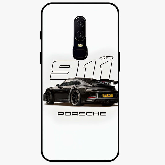 Turbo Legacy Icon Glass Case showing flat back view with iconic sports car inspired artwork and glossy glass finish.