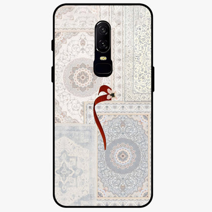 White Aesthetic Bow Glass Case showing flat back view with minimal bow artwork and glossy glass finish.