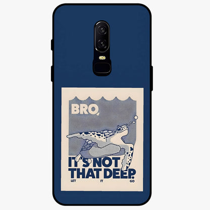Worry Less Swim Glass Case showing flat back view with playful motivational artwork and glossy glass finish.