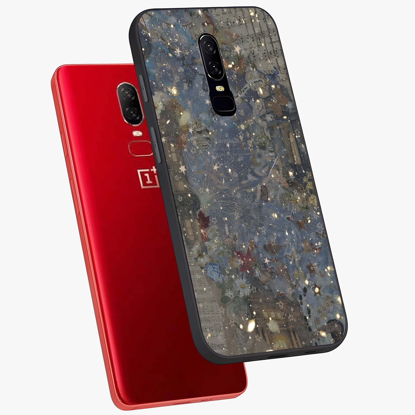 Aesthetic Astrolophia Glass Case displayed in angled mockup highlighting artistic aesthetic elements and smooth glass surface.