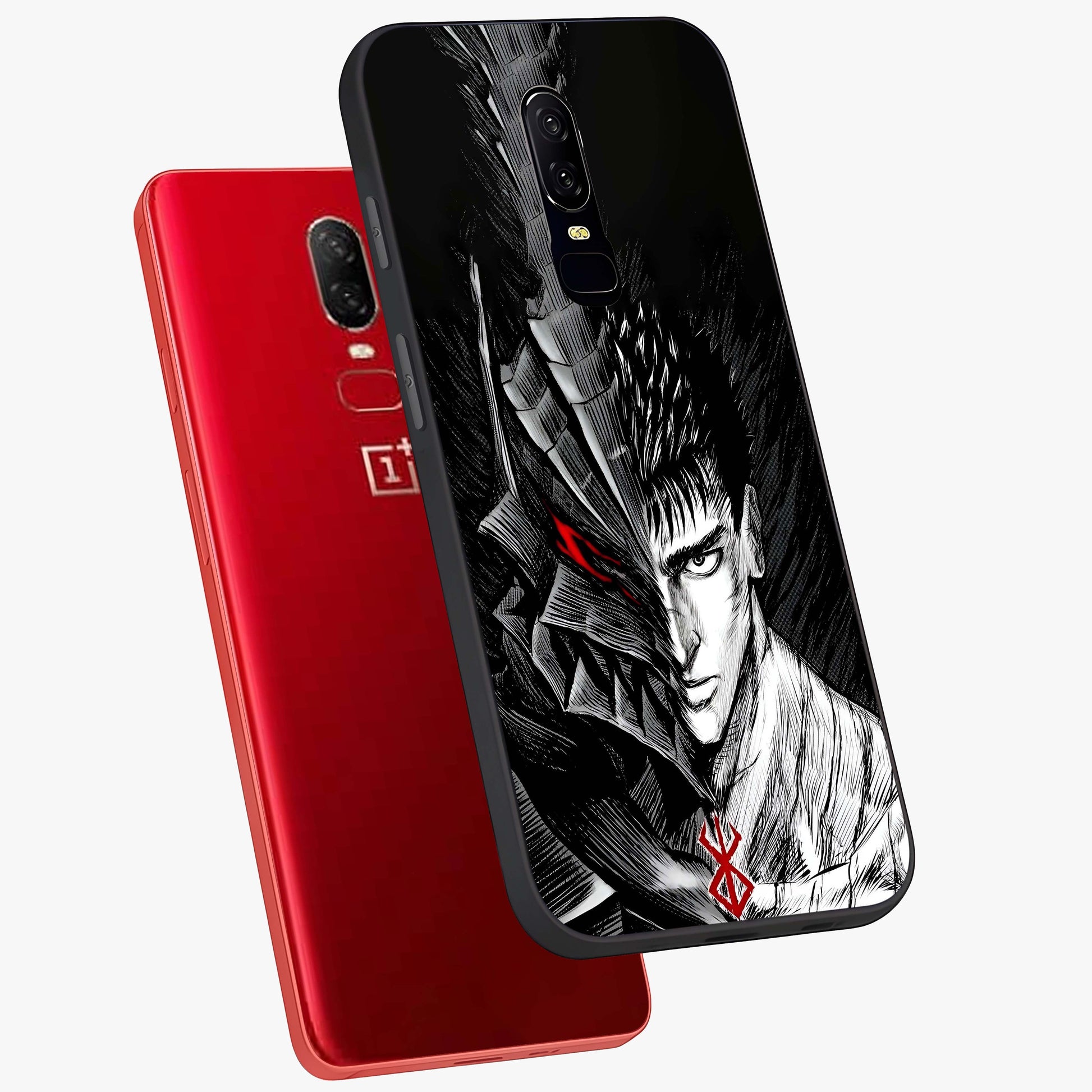 Berserker Blood Oath Glass Case displayed in angled mockup highlighting dark fantasy graphic design and powerful theme.