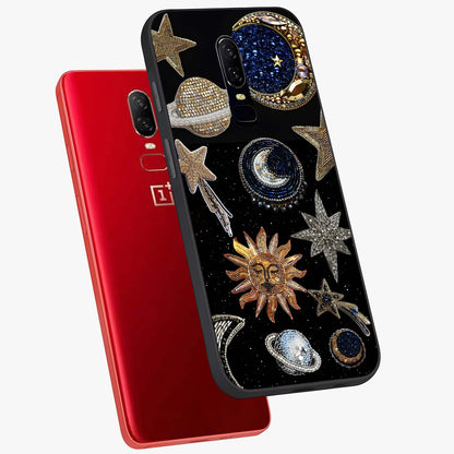 Celestial Gem Constellations Glass Case displayed in angled mockup highlighting gemstone inspired constellation design.