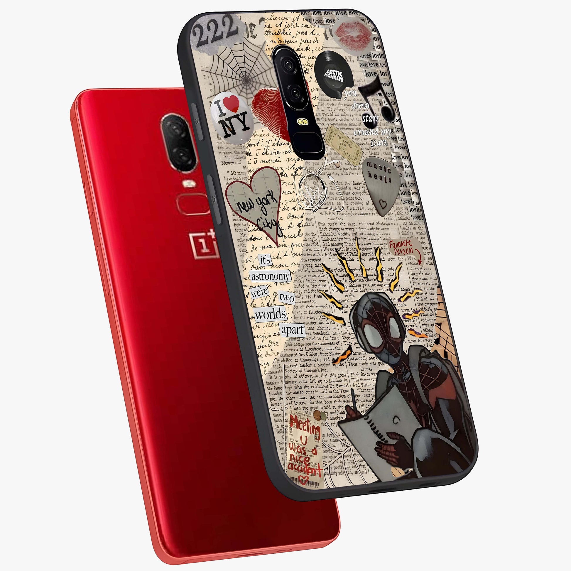 City Dream Sketch Glass Case displayed in angled mockup highlighting minimal city illustration with aesthetic sketch style.