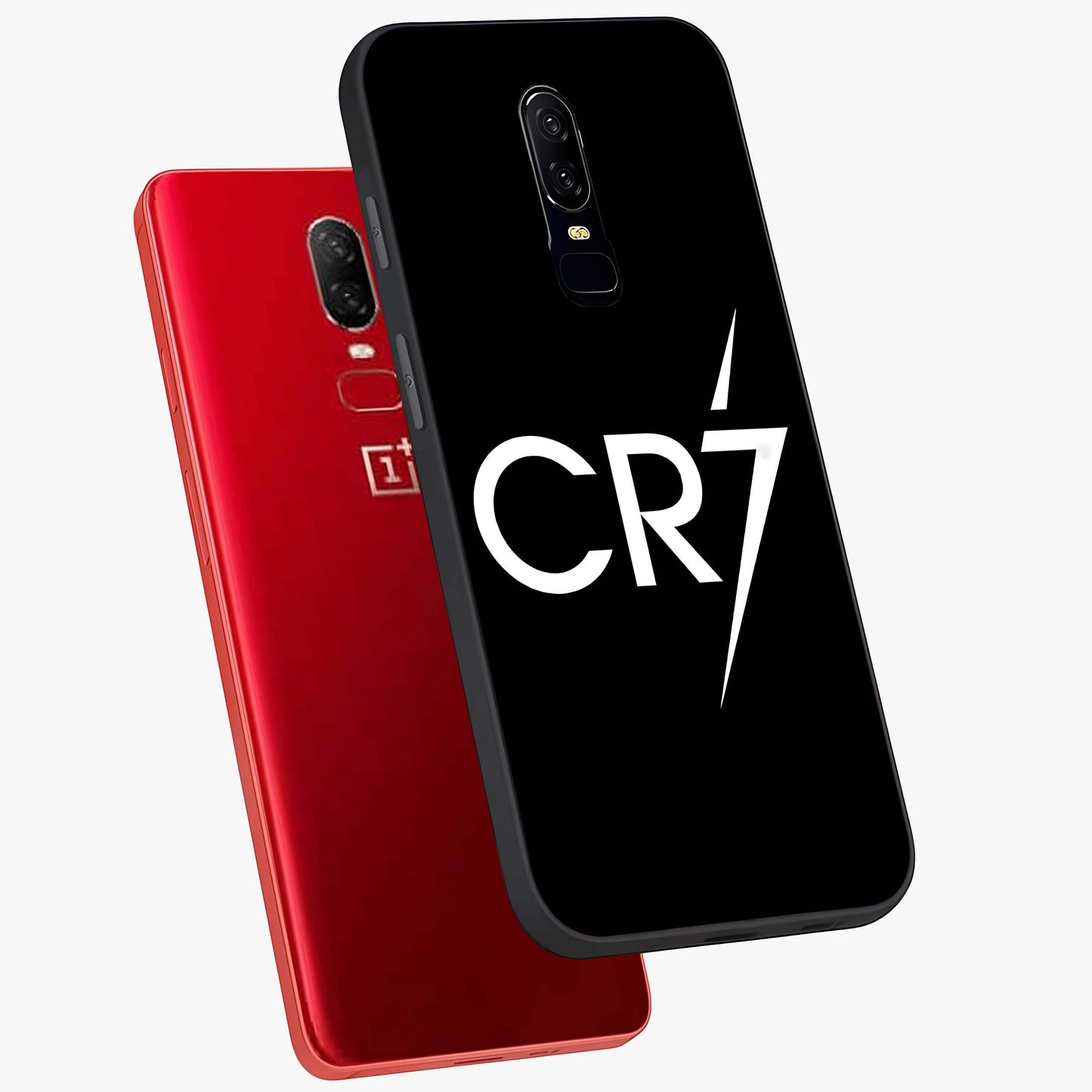 Cr7 Elite Strike Glass Case displayed in angled mockup highlighting powerful sports graphic with bold athletic theme.