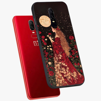 Crimson Dreams Glass Case displayed in angled mockup highlighting soft crimson aesthetic design with artistic theme.
