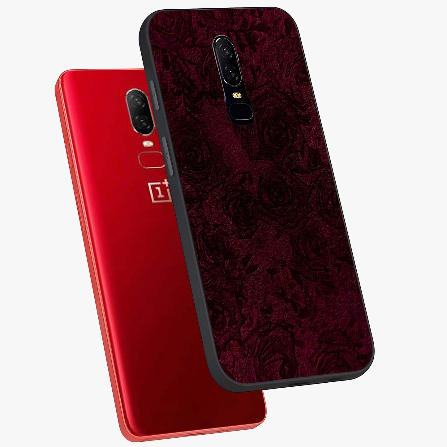 Crimson Fade Flow Glass Case displayed in angled mockup highlighting smooth gradient design with modern aesthetic style.