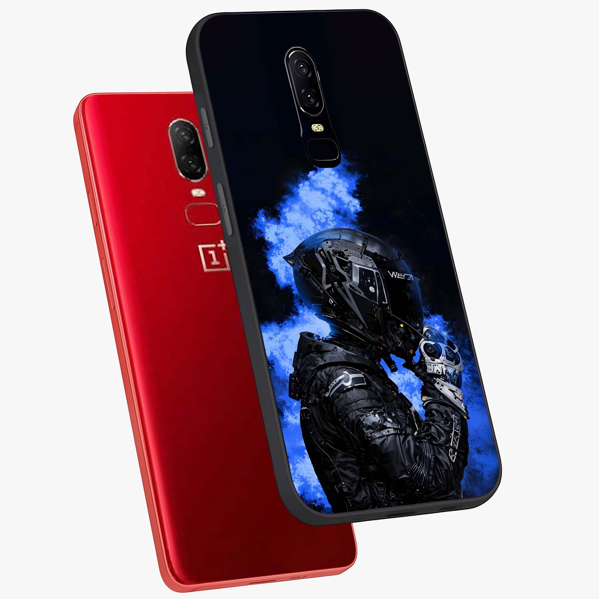 Cyber Sentinel Protocol Glass Case displayed in angled mockup highlighting digital cyber design with sci-fi aesthetic style.