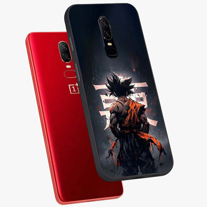 Dark Warrior In Rain Glass Case displayed in angled mockup highlighting dramatic warrior illustration with dark rain aesthetic.