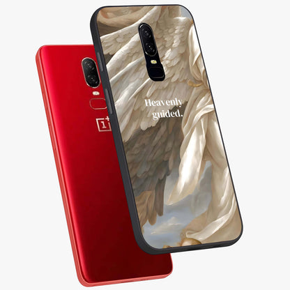 Divine Winged Grace Glass Case displayed in angled mockup highlighting graceful wing design with divine aesthetic style.
