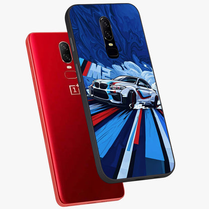 Drift Power Rush Glass Case displayed in angled mockup highlighting powerful drift car design with sporty aesthetic style.