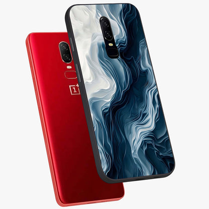 Ethereal Paper Marble Glass Case displayed in angled mockup highlighting elegant marble pattern with modern aesthetic style.