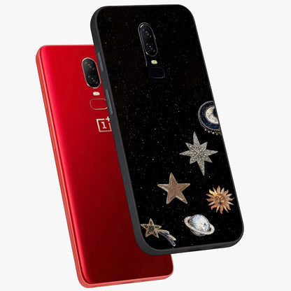 Galactic Charm Glow Glass Case displayed in angled mockup highlighting luminous galaxy inspired design with dreamy aesthetic.