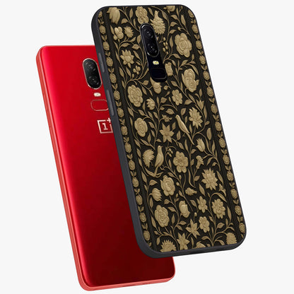 Golden Evil Eye Mandala Glass Case displayed in angled mockup highlighting protective evil eye symbol with golden mandala design.