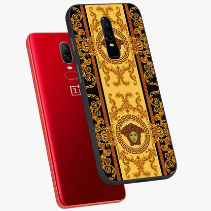 Golden Lotus Glow Glass Case displayed in angled mockup highlighting radiant lotus illustration with spiritual aesthetic.