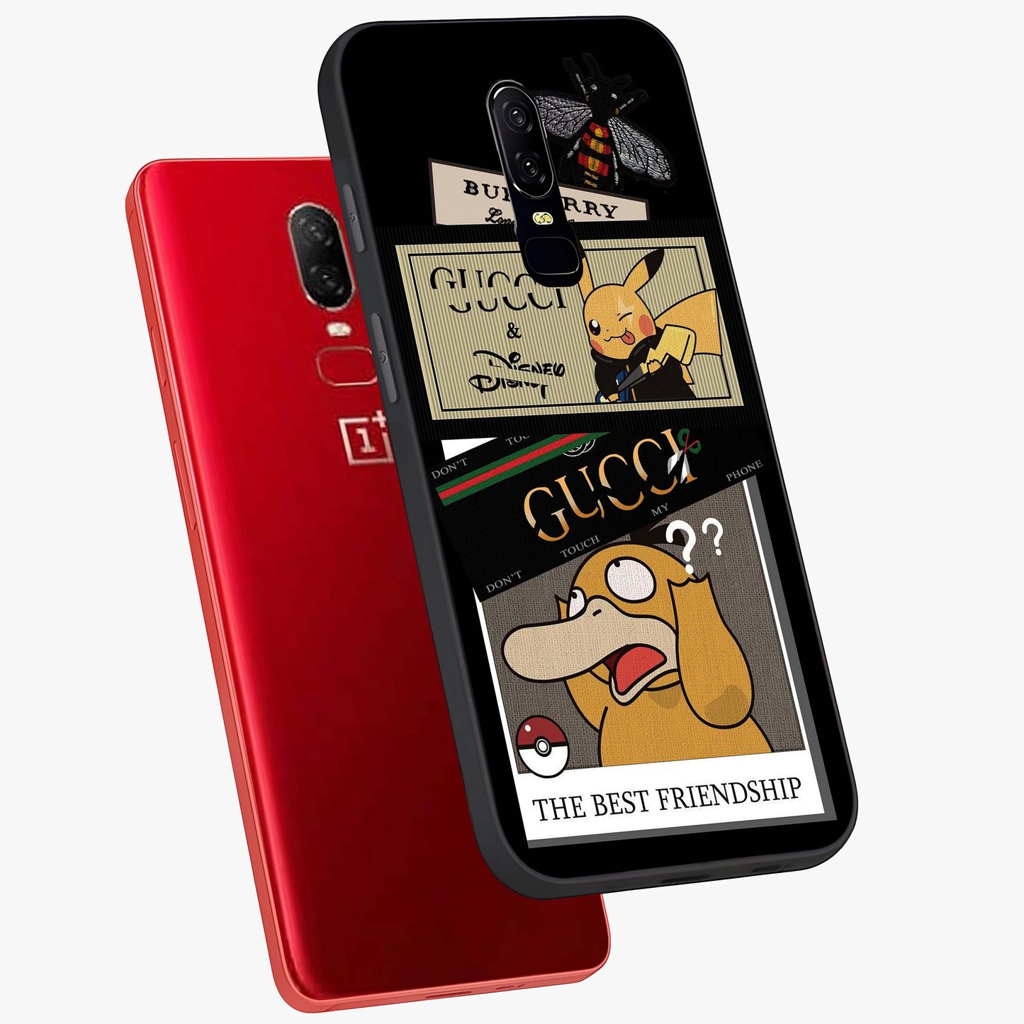 Gucci Play Mashup Glass Case displayed in angled mockup highlighting stylish fashion mashup design with bold aesthetic.