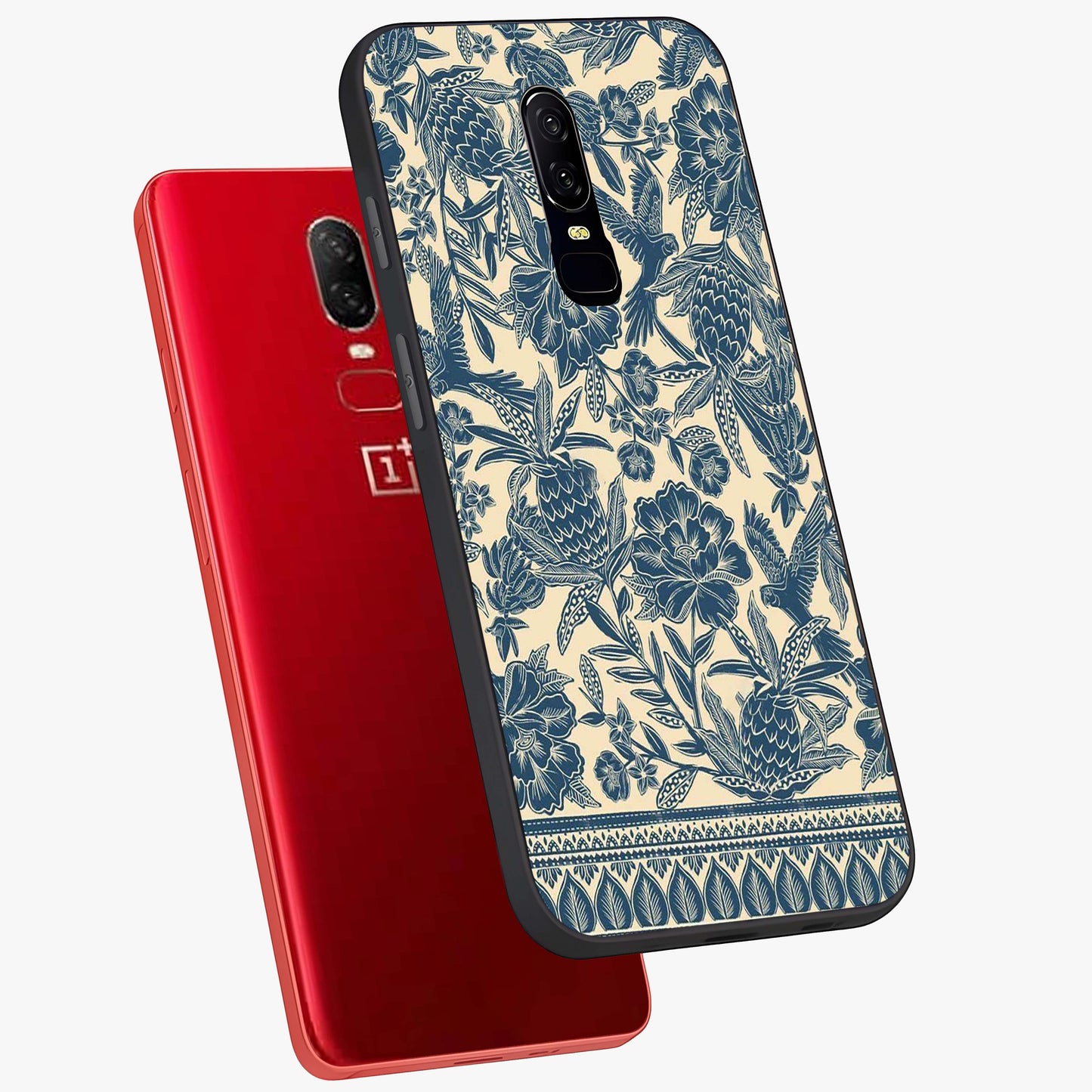 Heirloom Wild Bloom Glass Case displayed in angled mockup highlighting botanical bloom design with classic aesthetic style.