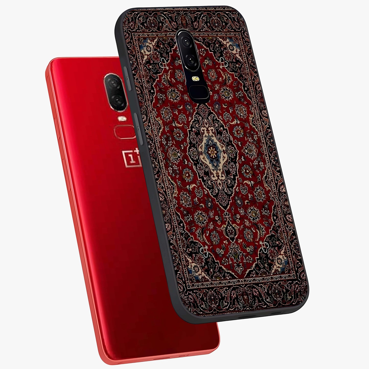 Heritage Carpet Royale Glass Case displayed in angled mockup highlighting intricate royal carpet design with heritage aesthetic.