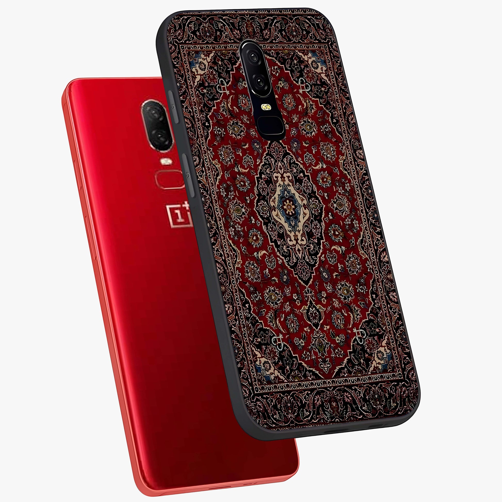 Heritage Carpet Royale Glass Case displayed in angled mockup highlighting intricate royal carpet design with heritage aesthetic.