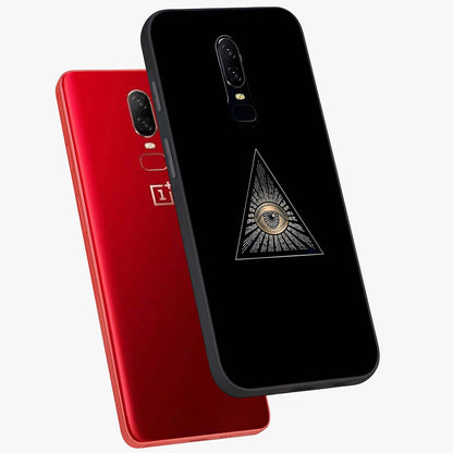 Illuminati Evil Glass Case displayed in angled mockup highlighting dark occult inspired design with bold aesthetic style.