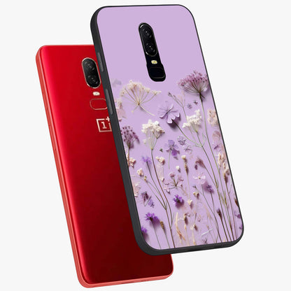 Lavender Blossom Dream Glass Case displayed in angled mockup highlighting dreamy lavender flower design with calming aesthetic style.