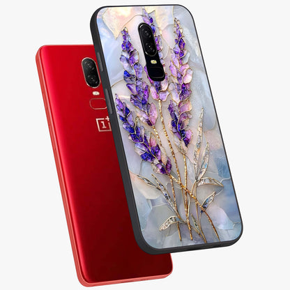 Lavender Dream Glow Glass Case displayed in angled mockup highlighting dreamy purple glow design with soft artistic style.