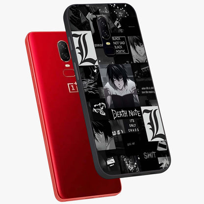Midnight Chaos Mind Glass Case displayed in angled mockup highlighting chaotic artistic design with dramatic midnight aesthetic.