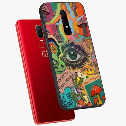 Mystic Eye Wonderland Glass Case displayed in angled mockup highlighting magical eye illustration with dreamy aesthetic.