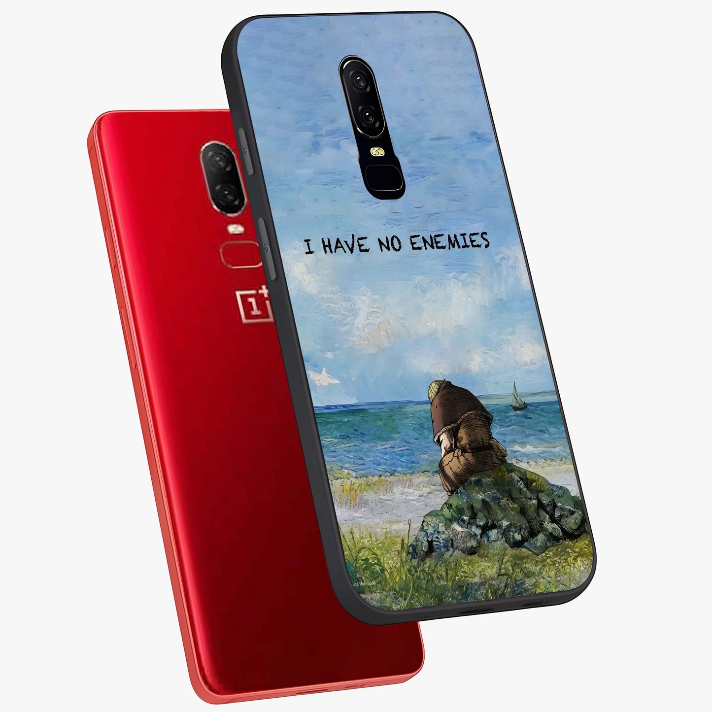 Peace Beyond War Glass Case displayed in angled mockup highlighting meaningful message design with artistic aesthetic style.