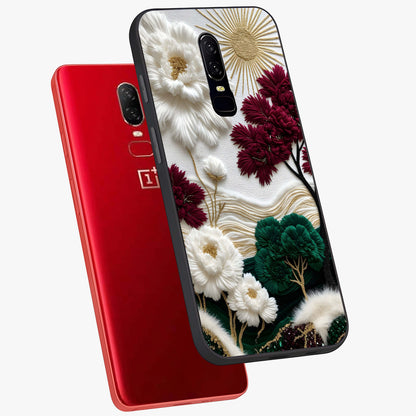 Radiant Bloom Elegance Glass Case displayed in angled mockup highlighting graceful floral design with radiant aesthetic style.