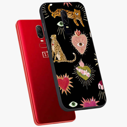 Sacred Jungle Heart Glass Case displayed in angled mockup highlighting lush tropical design with natural aesthetic style.