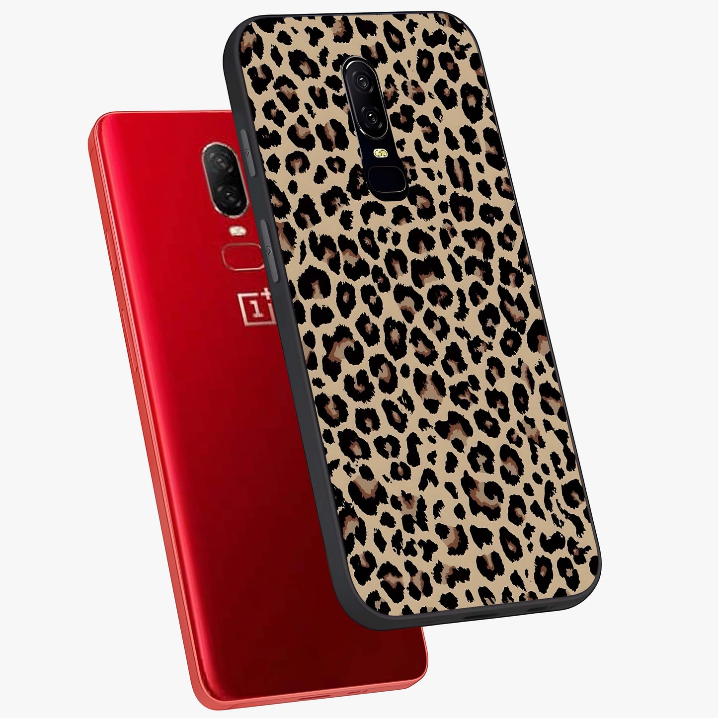 Savage Chic Pattern Glass Case displayed in angled mockup highlighting bold fashion inspired design with chic aesthetic.