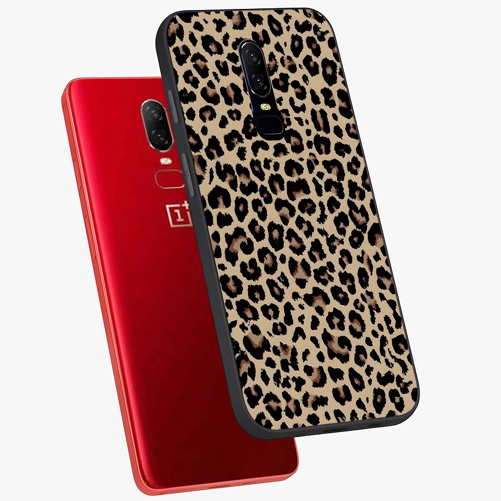 Savage Chic Pattern Glass Case displayed in angled mockup highlighting bold fashion inspired design with chic aesthetic.