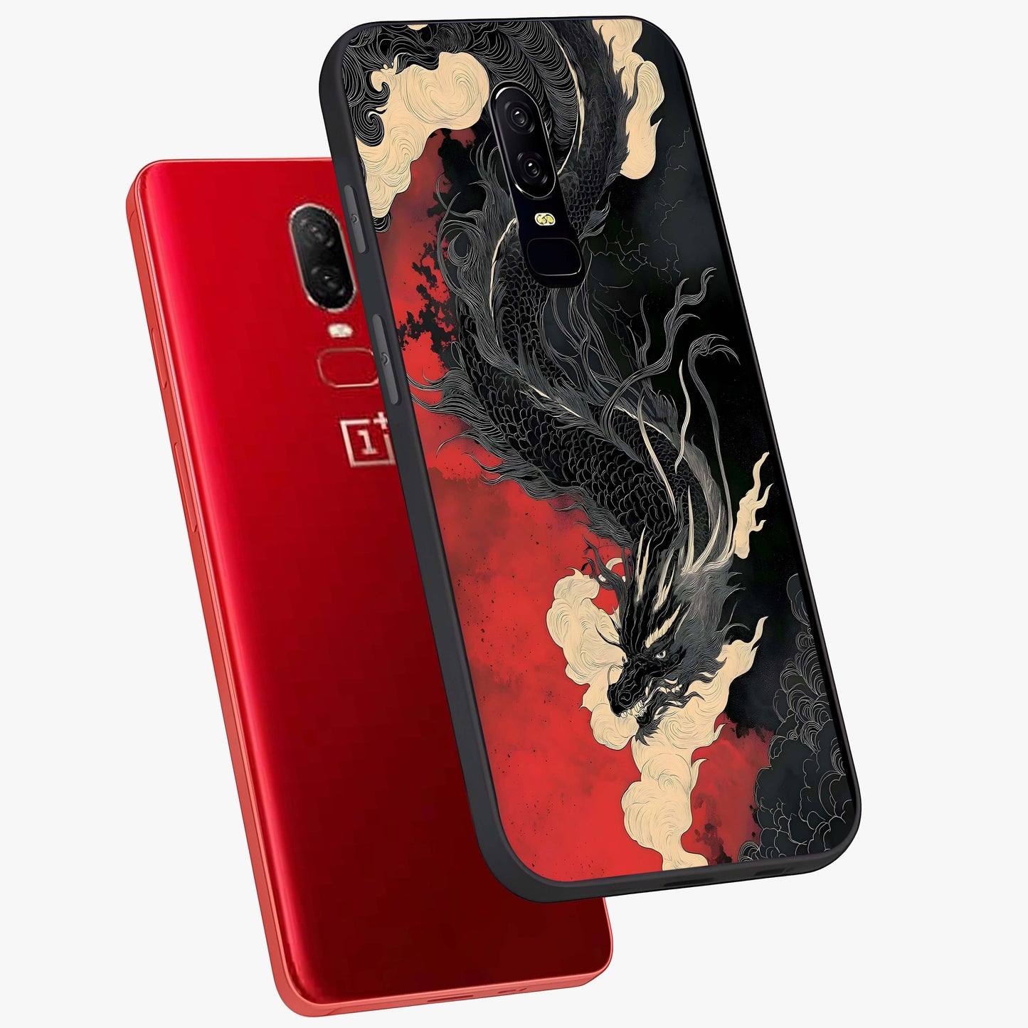 Shadow Dragon Fury Glass Case displayed in angled mockup highlighting powerful dragon illustration with dark fantasy aesthetic.