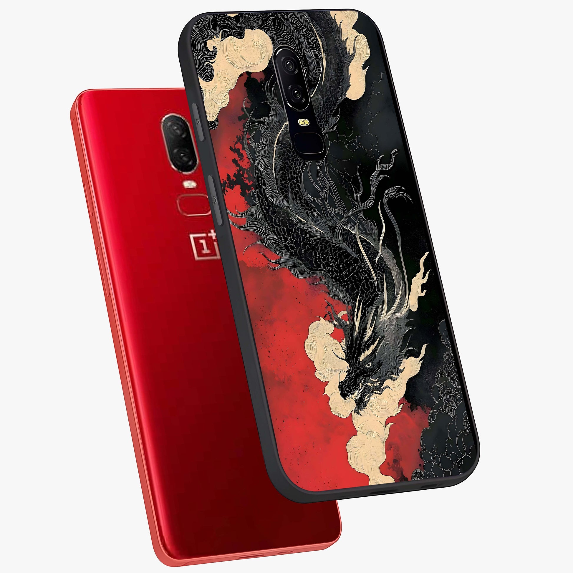 Shadow Dragon Fury Glass Case displayed in angled mockup highlighting powerful dragon illustration with dark fantasy aesthetic.