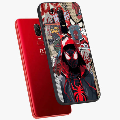 Spider Collage Street Glass Case displayed in angled mockup highlighting dynamic street style collage design with comic aesthetic.