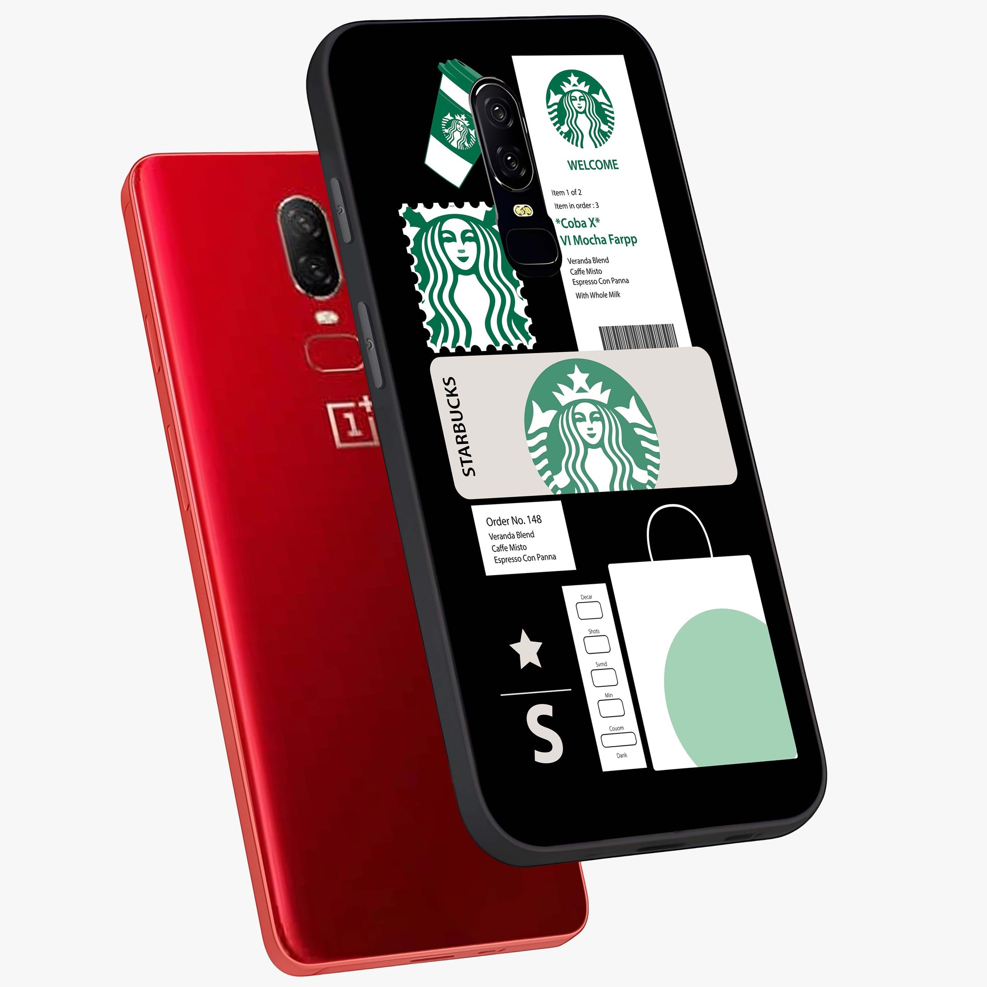 Starbucks Mocha Glass Case displayed in angled mockup highlighting stylish mocha themed design with cozy café aesthetic.