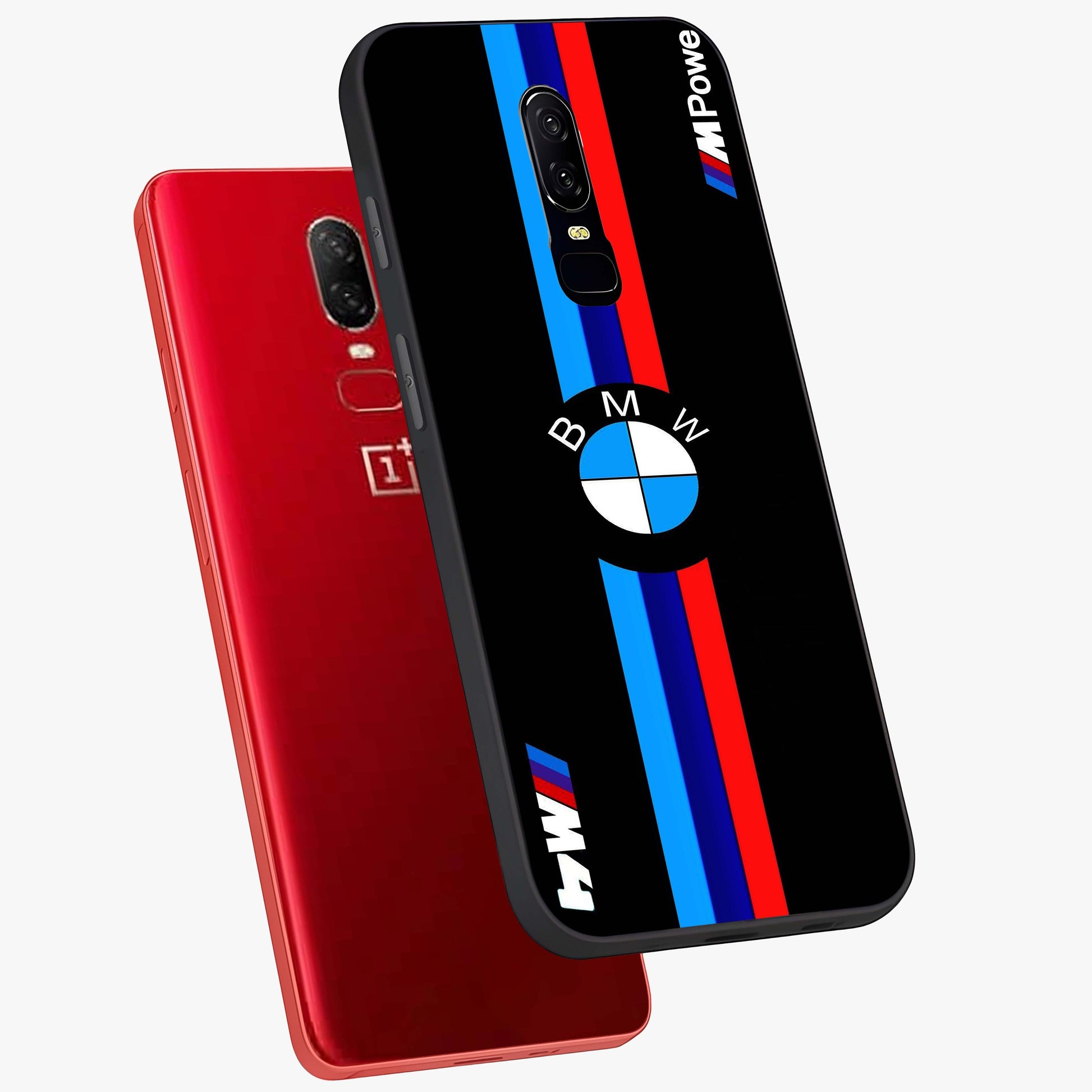 Turbo BMW Beast Glass Case displayed in angled mockup highlighting sleek racing car design with bold automotive aesthetic.
