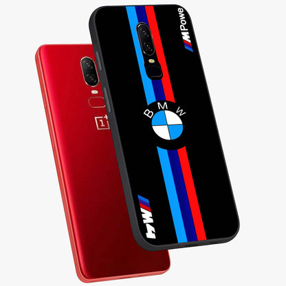 Turbo BMW Beast Glass Case displayed in angled mockup highlighting sleek racing car design with bold automotive aesthetic.