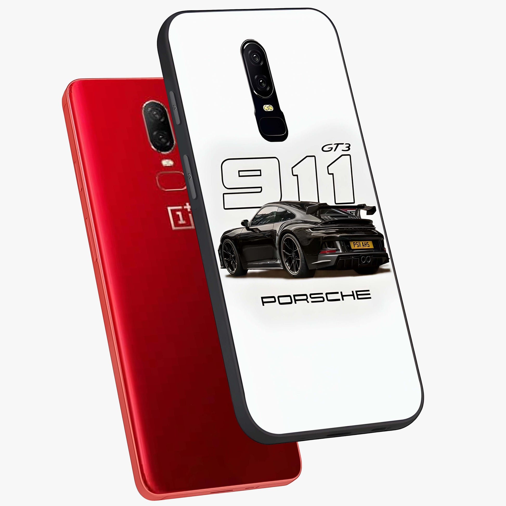 Turbo Legacy Icon Glass Case displayed in angled mockup highlighting dynamic automotive design with performance aesthetic.