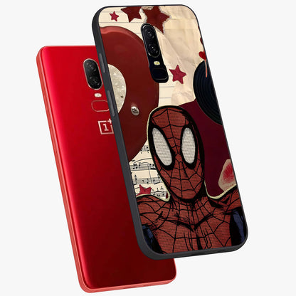 Web Warrior Vibes Glass Case displayed in angled mockup highlighting dynamic web design with comic style aesthetic.