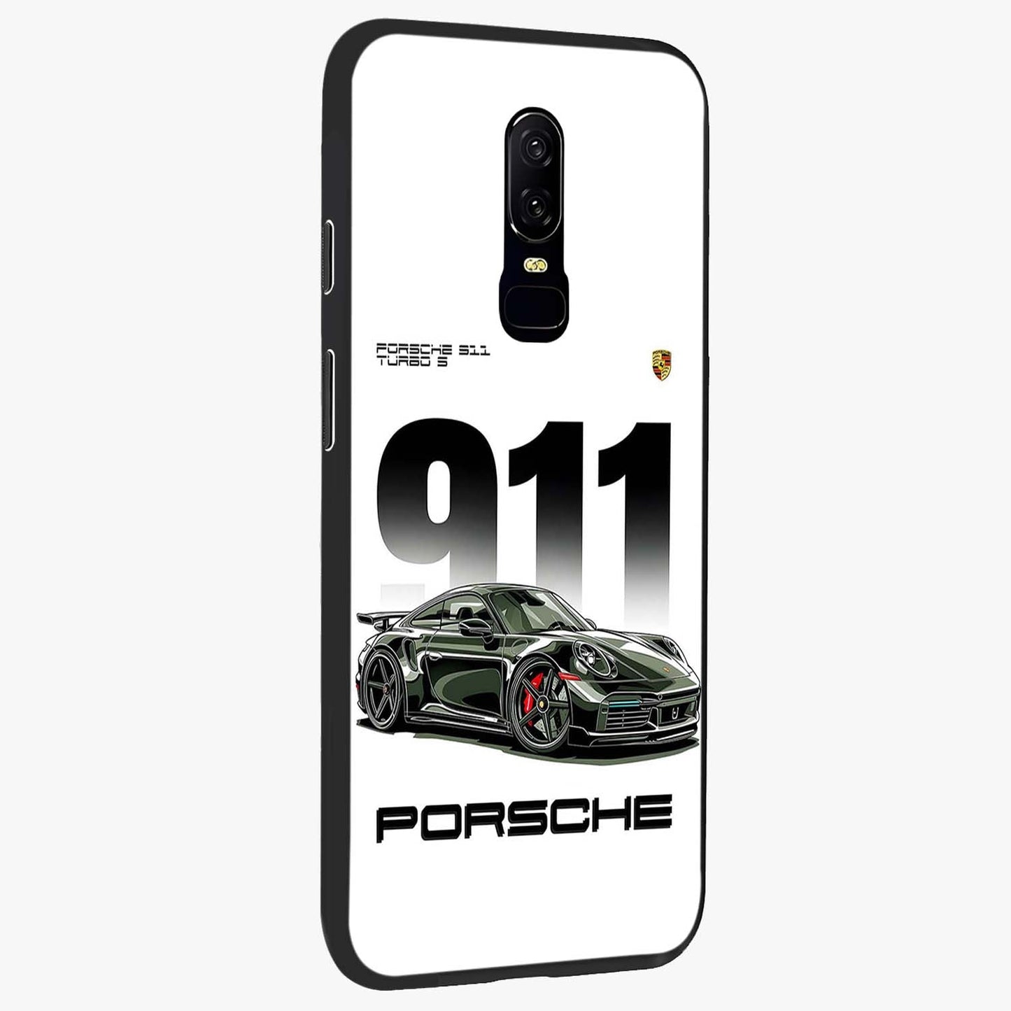 911 Turbo Dominance Glass Case upright perspective showcasing powerful racing design and modern automotive aesthetic.