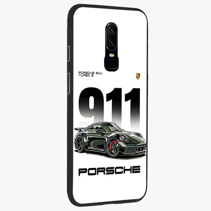 911 Turbo Dominance Glass Case upright perspective showcasing powerful racing design and modern automotive aesthetic.